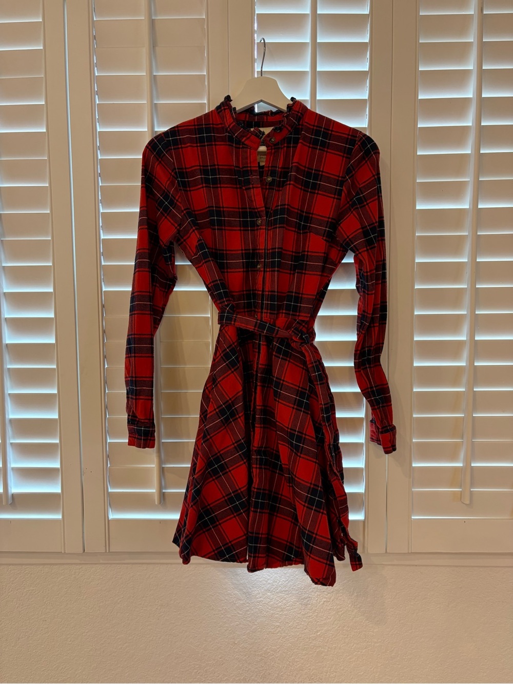 Kiel James Patrick Red Plaid Flannel Dress